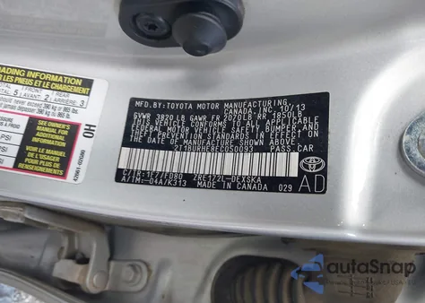 2014 Toyota Corolla S Plus из США, поврежденный, VIN 2T1BURHE8EC050093